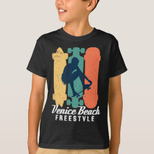 Skater Boy Venice Beach California Freestyle Skate T-Shirt