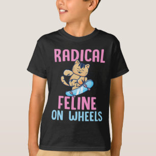Skater Cat Lover Skateboarding Skateboarder Skatin T-Shirt