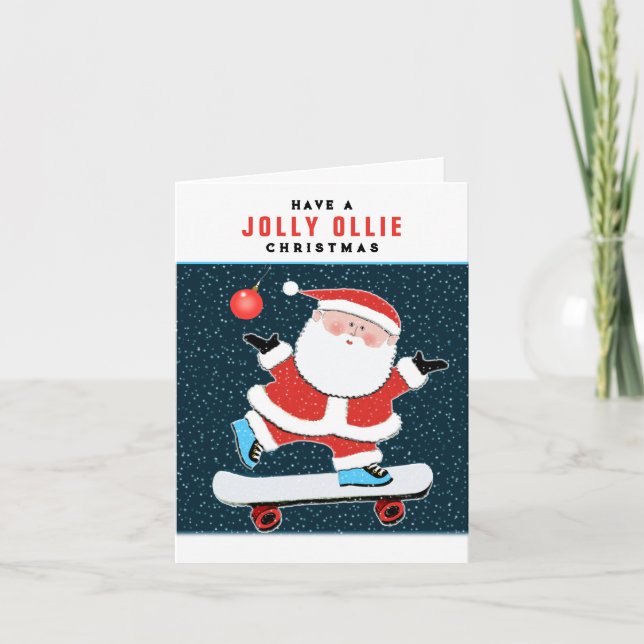 Skater Christmas Holiday Cards (Front)