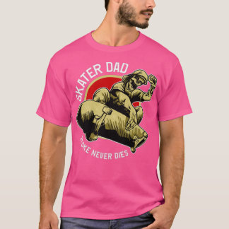 Skater Dad Stoke Never Dies Skeleton Air T-Shirt