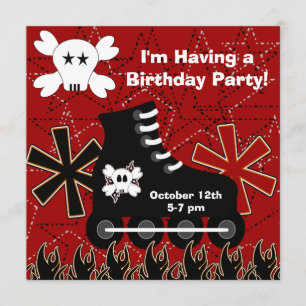 Skater Dude Birthday Party Invitation