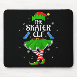 Skater Elf Christmas Family Girls Women Elf Squad Mouse Mat