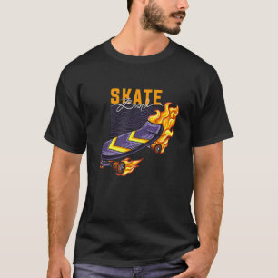 Skater For Men Ollie Kids Boys Girls Sk8ing Kickf T-Shirt