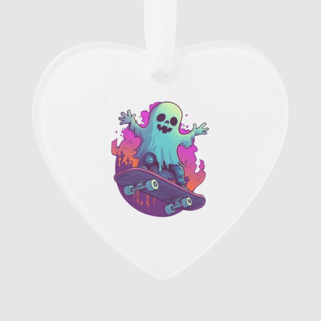 Skater Ghoul Ornament (Front)