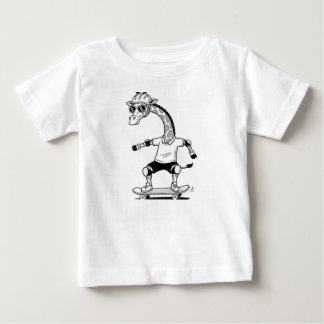 Skater Giraffe Baby T-Shirt
