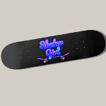 Skater Girl Blue Mauve Graffiti Glow Skateboard<br><div class="desc">Any Skateboarder Girl will love this one - see my store for lots more skateboard gift ideas.</div>