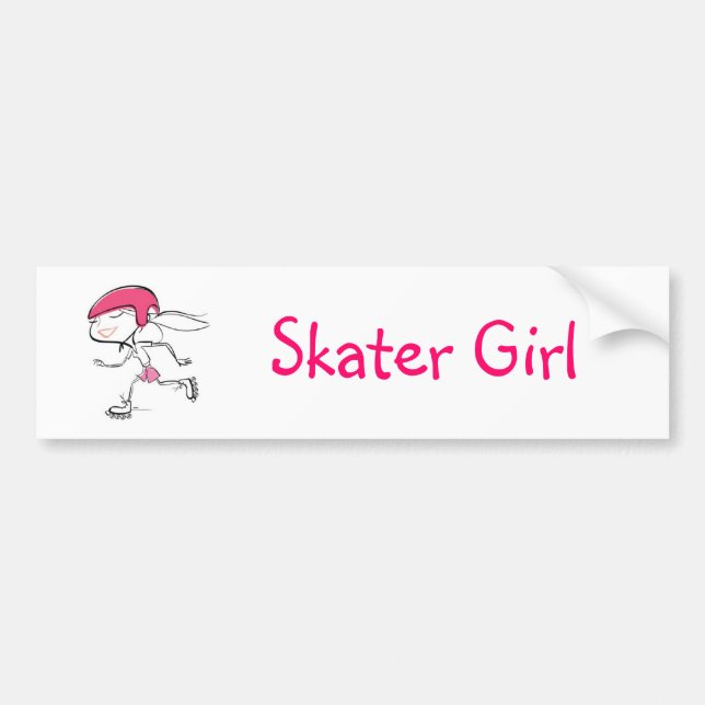 Skater Girl bumper sticker (Front)