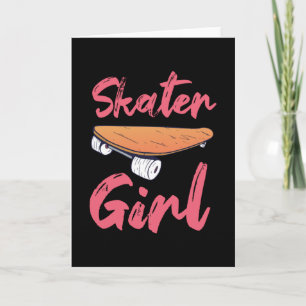 Skater Girl Cute Skateboarding Gift Card
