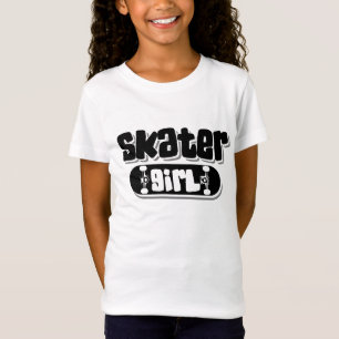 Skater Girl   Cute Tween or Teenage Skateboarder T-Shirt