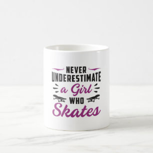 Skater Girl Girls Skating Skateboard Funny Gift Coffee Mug
