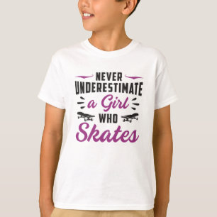 Skater Girl Girls Skating Skateboard Funny Gift T-Shirt