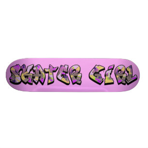 Skater Girl Graffiti Skateboard