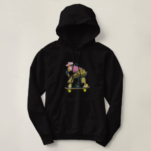 Skater Girl In Motion Hoodie