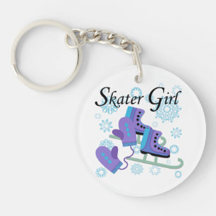 Skater Girl Key Ring