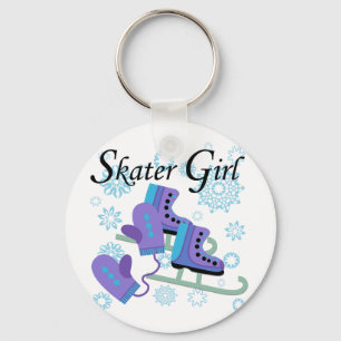 Skater Girl Key Ring