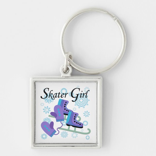 Skater Girl Key Ring (Front)