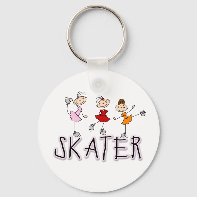 Skater Girl Key Ring (Front)