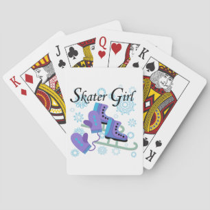 Skater Girl Playing Cards