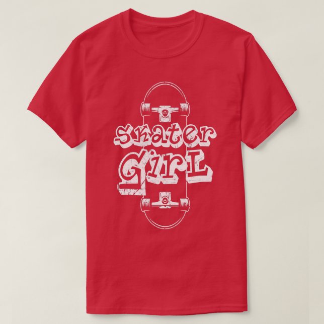 Skater Girl Skateboarder Skateboarding T-Shirt (Design Front)