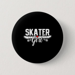 Skater Girl Skateboarding Skateboarder Skateboard 6 Cm Round Badge