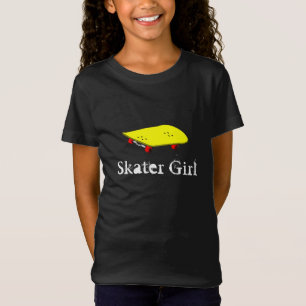 Skater girl slogan with cool yellow skateboard T-Shirt