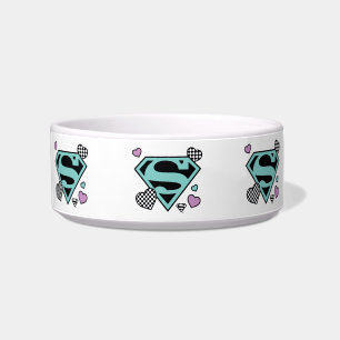 Skater Girl Supergirl Hearts S-Shield Bowl