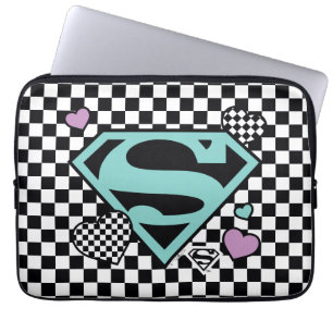 Skater Girl Supergirl Hearts S-Shield Laptop Sleeve