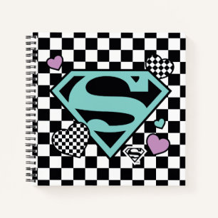 Skater Girl Supergirl Hearts S-Shield Notebook