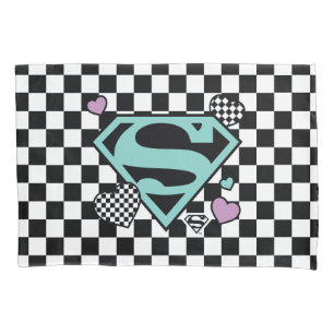 Skater Girl Supergirl Hearts S-Shield Pillowcase