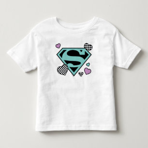 Skater Girl Supergirl Hearts S-Shield Toddler T-Shirt