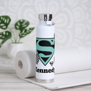 Skater Girl Supergirl Hearts S-Shield Water Bottle
