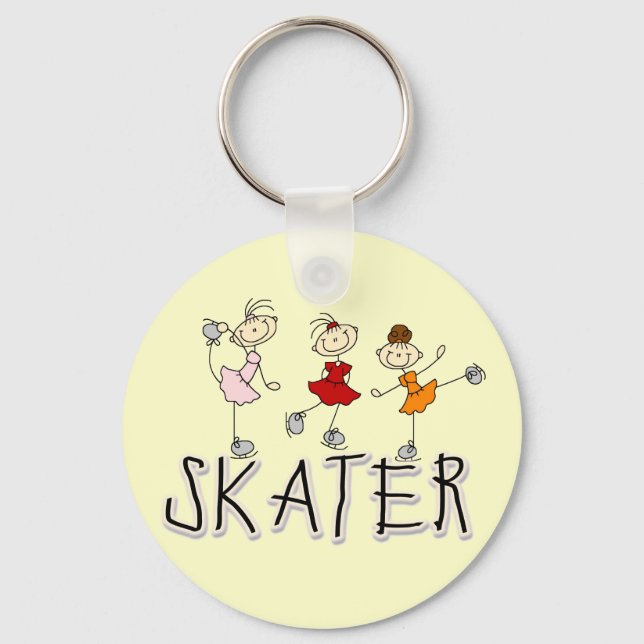 Skater Girl T-shirts and Gifts Key Ring (Front)