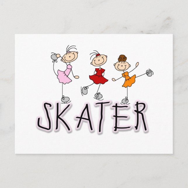 Skater Girl T-shirts and Gifts Postcard (Front)