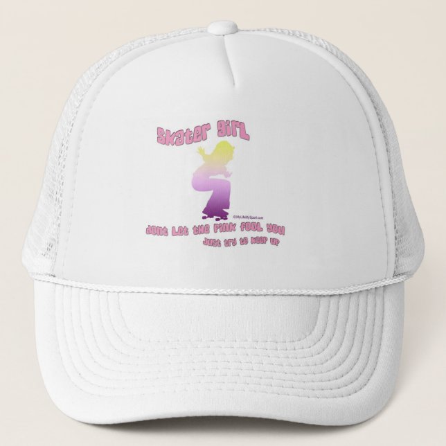 SKATER GIRL TRUCKER HAT (Front)