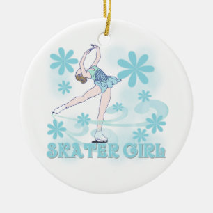 Skater Girl Tshirts and Gifts Ceramic Tree Decoration