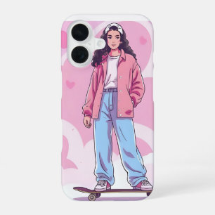 Skater Girl Vibes Skateboard Phone Case