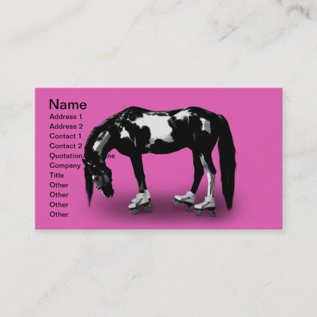 Skater Horse Business Card (Front)