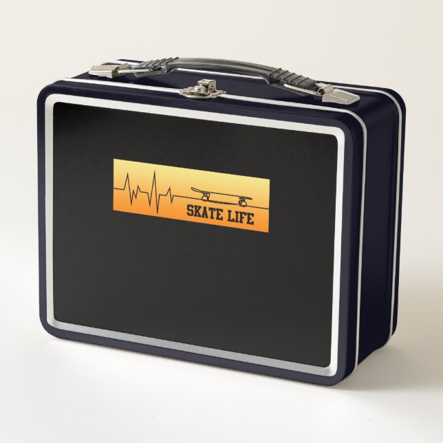 Skater Life Skateboarding Skateboarder Skateboard Metal Lunch Box (Front)