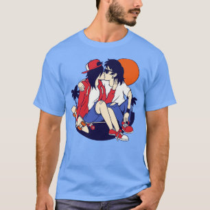 Skater Love Skateboarding Couple at Sunset T-Shirt