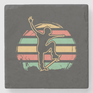 Skater Retro Stone Coaster