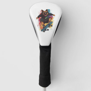 Skater Shepherd � Cool Skateboard Dog Golf Head Cover
