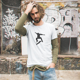 Skater Silhouette Skateboard Streetwear Tee