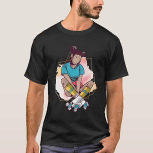 Skater Skate Inline Girl Girls Skating Rollerblade T-Shirt
