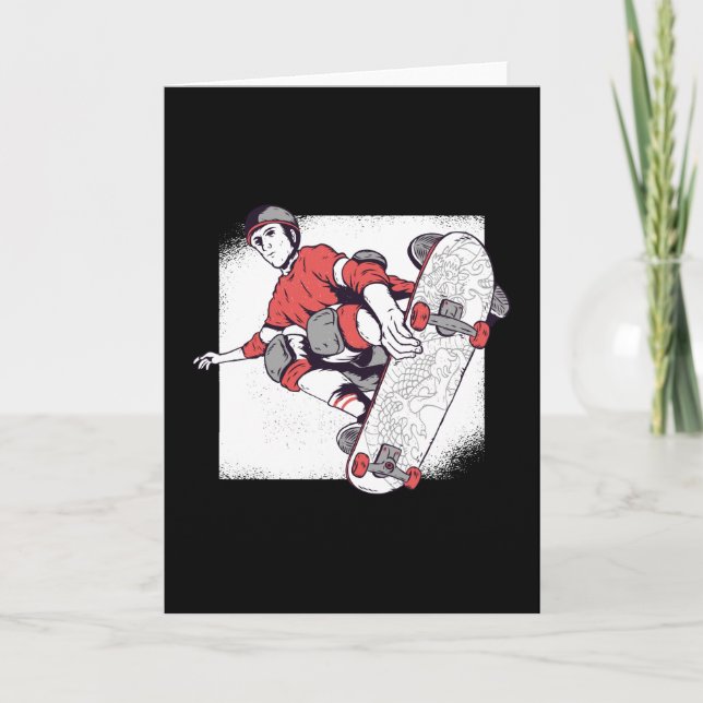 Skater Skateboard Vintage Card (Front)