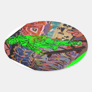 Skater/ Skateboarder Jumps Stickers