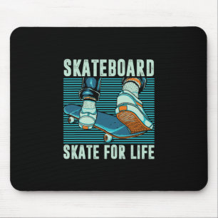 Skater Skateboarder Skateboard Skate For Life Gift Mouse Mat
