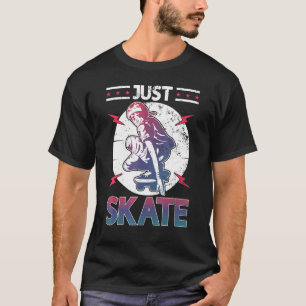 Skater Skateboarding Just Skate Old School Skate T-Shirt