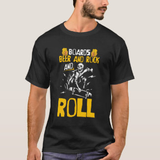 Skater Skeleton Skateboarder Skateboarding Skatebo T-Shirt