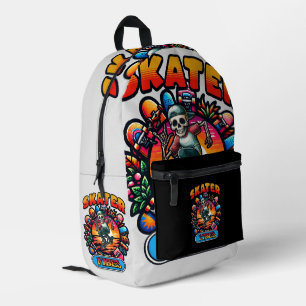 SKATER VIBES!  PRINTED BACKPACK