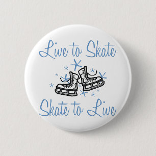 SkaterChick Live to Skate 6 Cm Round Badge